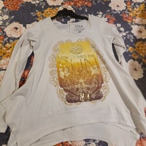 Graphic Long Sleeve Shirt - White Cirque Du Soliel